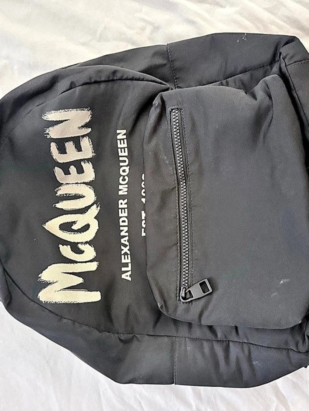Alexander McQueen Graffiti Metropolitan Backpack Black NWT